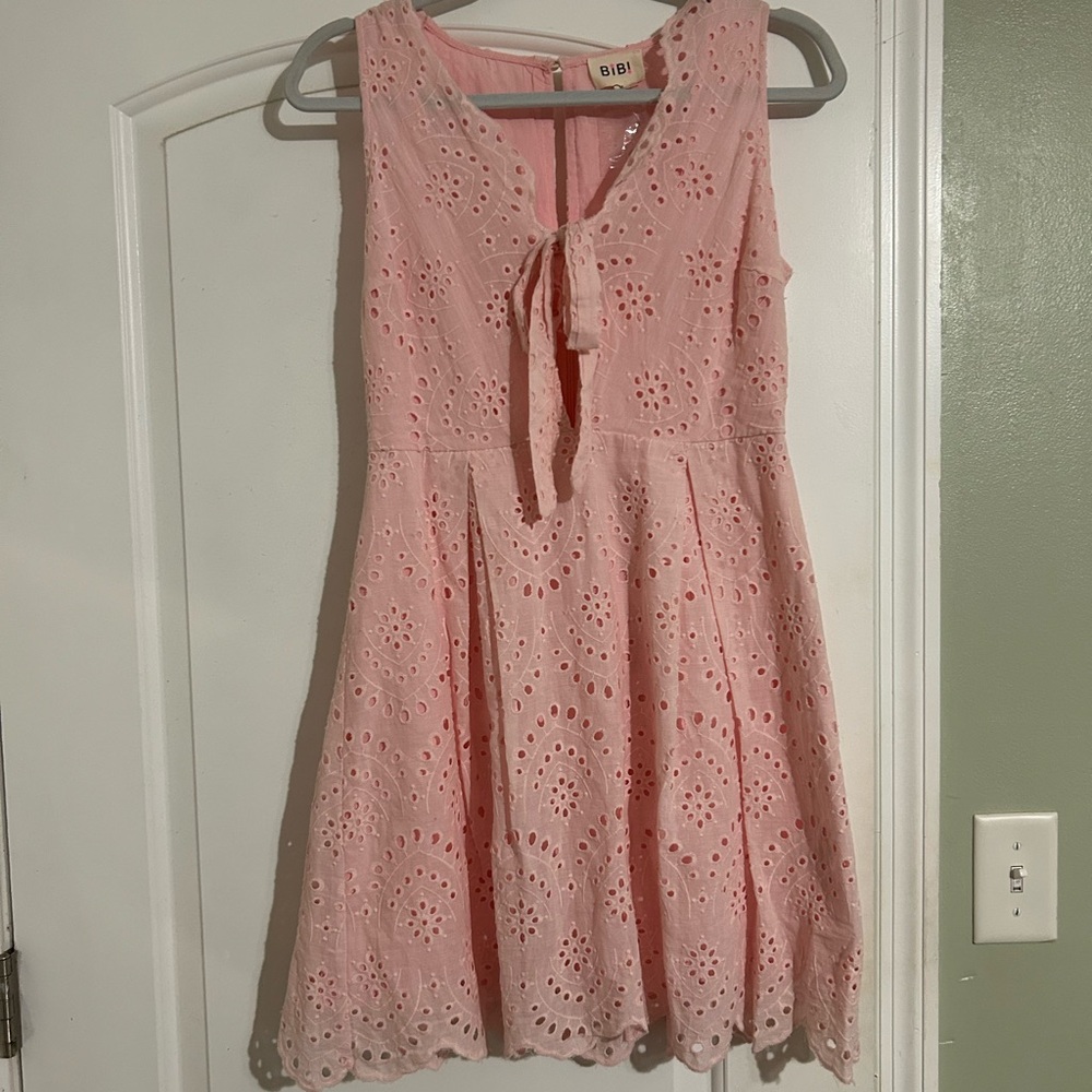 BiBi Pink Eyelet Dress